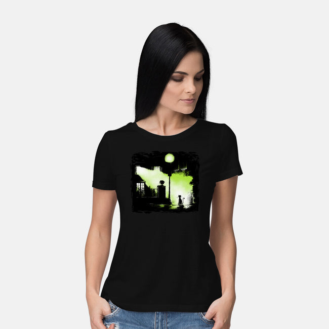 The Cat Exorcist-Womens-Basic-Tee-zascanauta