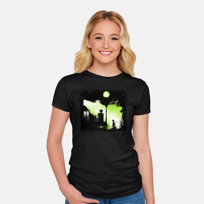 The Cat Exorcist-Womens-Fitted-Tee-zascanauta