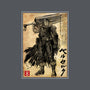 Black Swordsman Woodblock-None-Polyester-Shower Curtain-DrMonekers