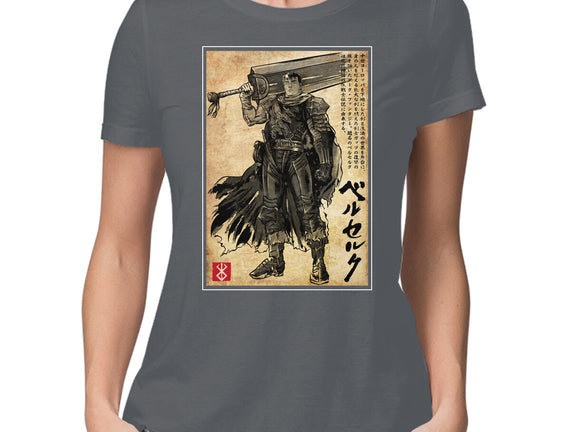Black Swordsman Woodblock