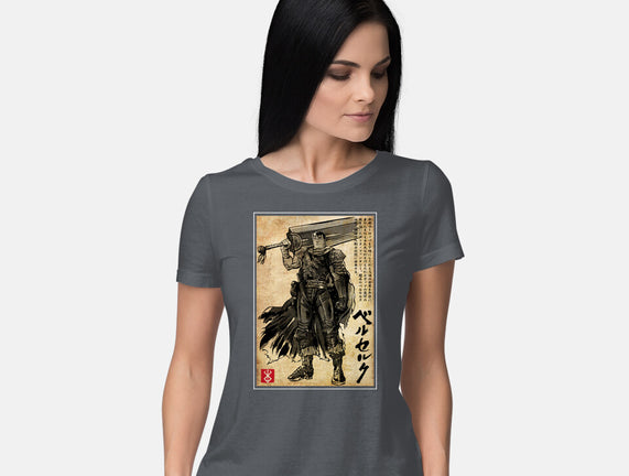 Black Swordsman Woodblock