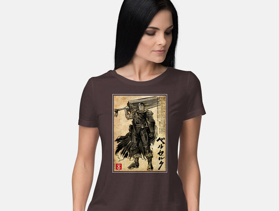 Black Swordsman Woodblock