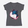 Axolotl Yin Yang-Womens-V-Neck-Tee-xMorfina