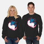 Axolotl Yin Yang-Unisex-Crew Neck-Sweatshirt-xMorfina
