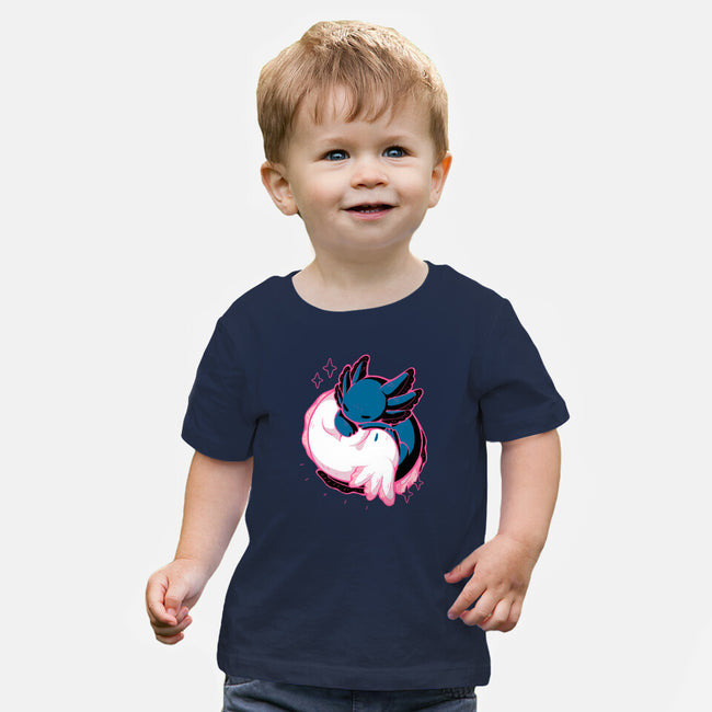 Axolotl Yin Yang-Baby-Basic-Tee-xMorfina