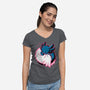 Axolotl Yin Yang-Womens-V-Neck-Tee-xMorfina