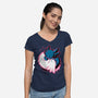 Axolotl Yin Yang-Womens-V-Neck-Tee-xMorfina