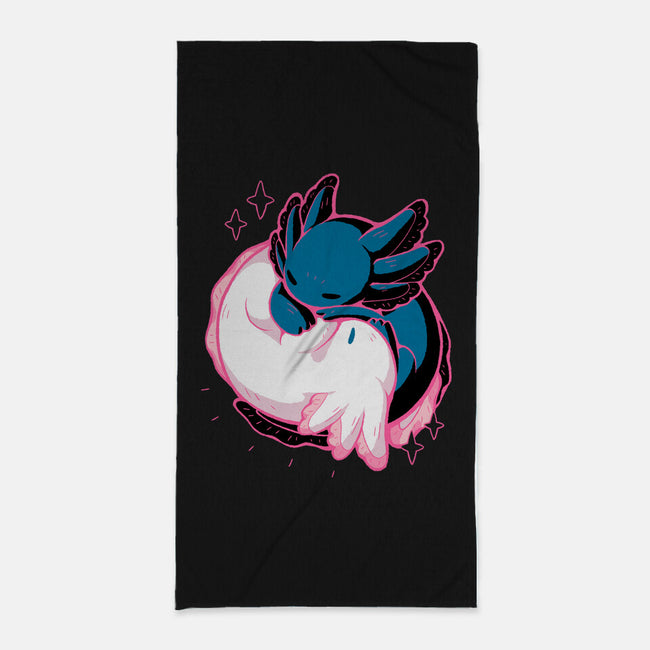 Axolotl Yin Yang-None-Beach-Towel-xMorfina