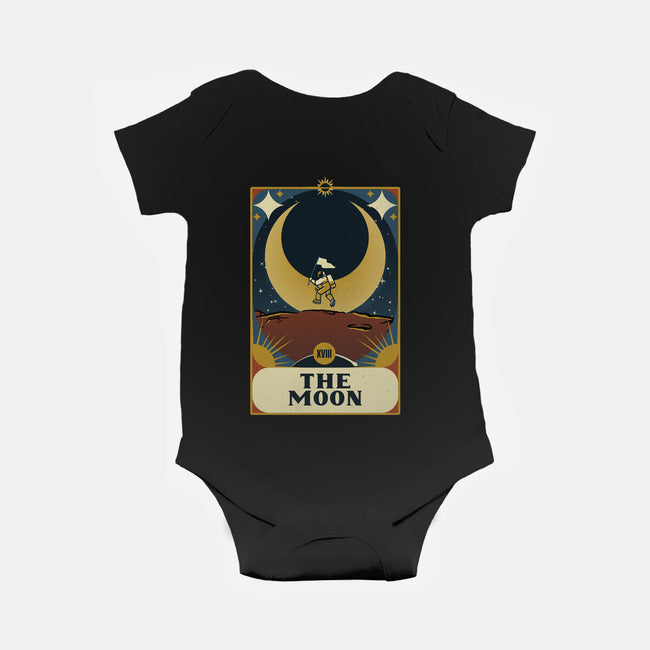 Astronaut Tarot Moon-Baby-Basic-Onesie-tobefonseca