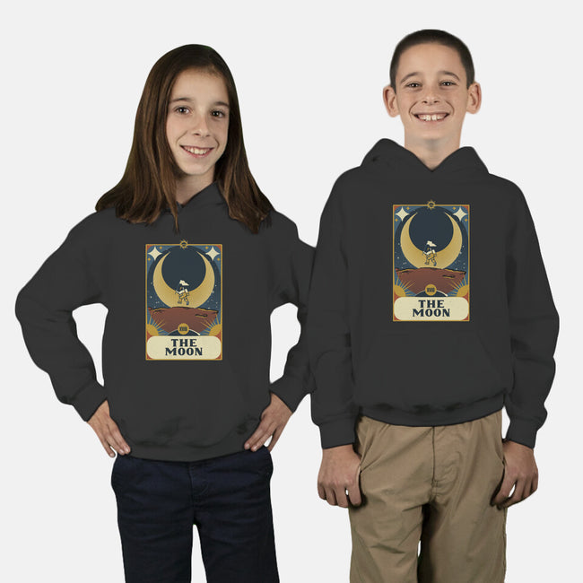 Astronaut Tarot Moon-Youth-Pullover-Sweatshirt-tobefonseca