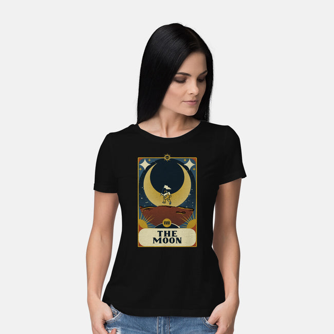 Astronaut Tarot Moon-Womens-Basic-Tee-tobefonseca