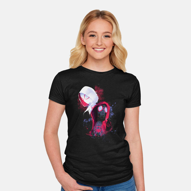 Spiderverse-Womens-Fitted-Tee-fanfabio
