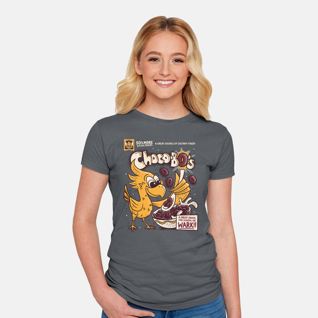 Choco-Bo's Cereal-Womens-Fitted-Tee-Aarons Art Room