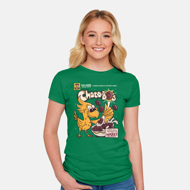 Choco-Bo's Cereal-Womens-Fitted-Tee-Aarons Art Room