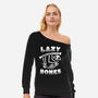 Lazy Bones-Womens-Off Shoulder-Sweatshirt-Aarons Art Room