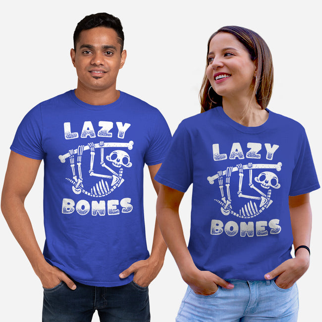 Lazy Bones-Unisex-Basic-Tee-Aarons Art Room