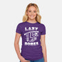 Lazy Bones-Womens-Fitted-Tee-Aarons Art Room