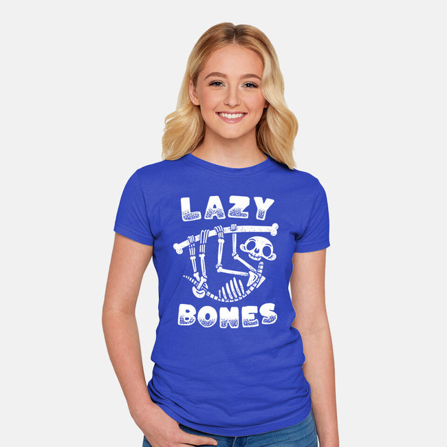 Lazy Bones-Womens-Fitted-Tee-Aarons Art Room