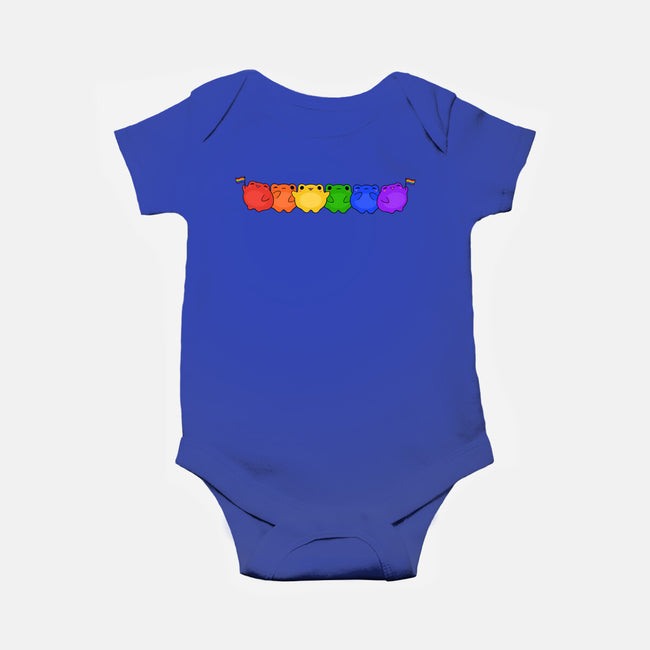 Rainbow Frogs-Baby-Basic-Onesie-kosmicsatellite