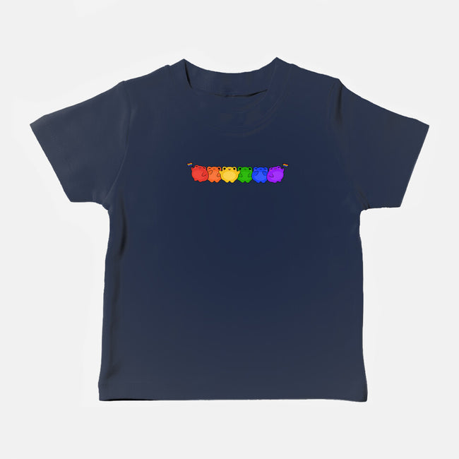Rainbow Frogs-Baby-Basic-Tee-kosmicsatellite