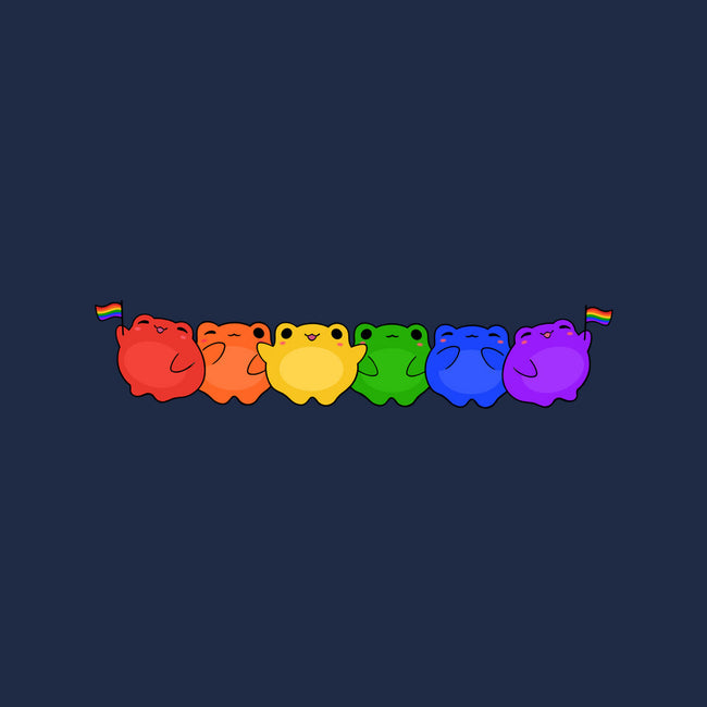 Rainbow Frogs-Mens-Basic-Tee-kosmicsatellite
