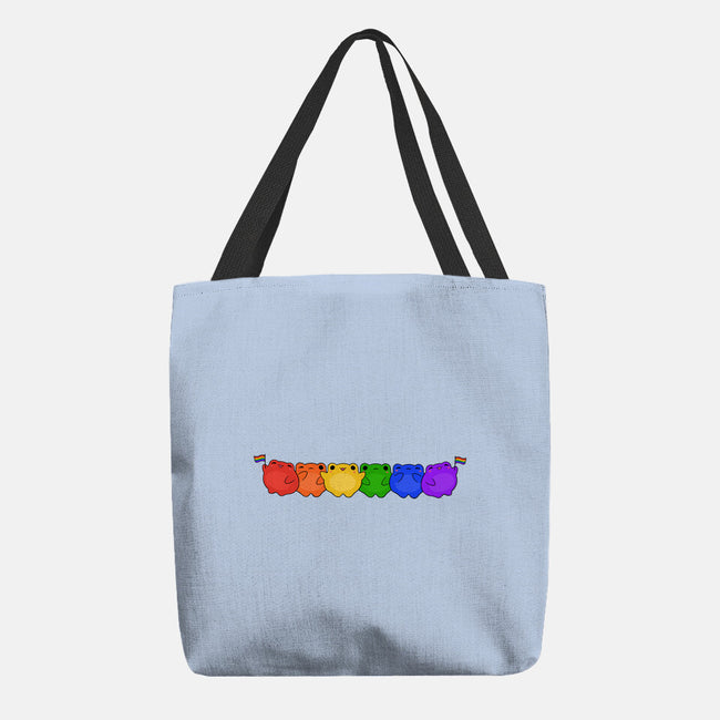 Rainbow Frogs-None-Basic Tote-Bag-kosmicsatellite