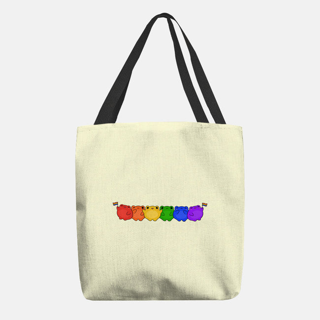 Rainbow Frogs-None-Basic Tote-Bag-kosmicsatellite