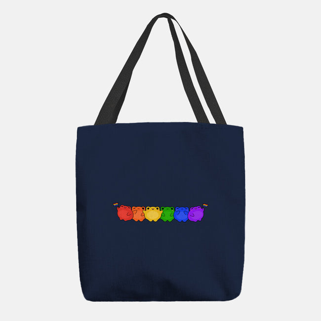 Rainbow Frogs-None-Basic Tote-Bag-kosmicsatellite