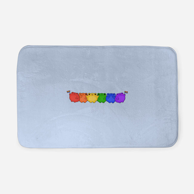 Rainbow Frogs-None-Memory Foam-Bath Mat-kosmicsatellite