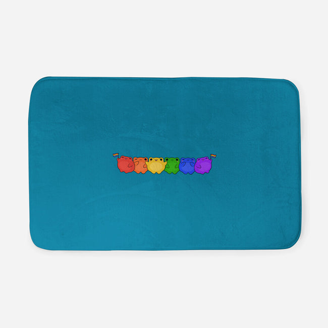 Rainbow Frogs-None-Memory Foam-Bath Mat-kosmicsatellite