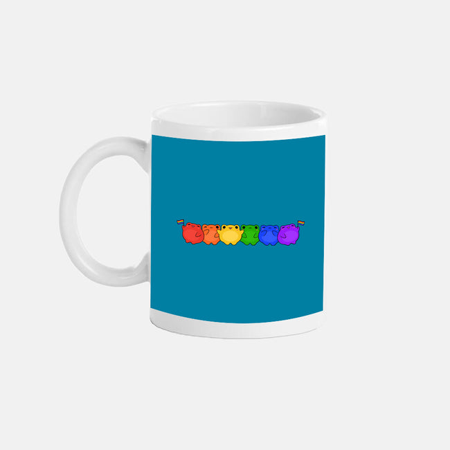 Rainbow Frogs-None-Mug-Drinkware-kosmicsatellite