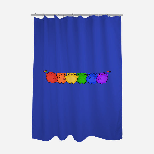 Rainbow Frogs-None-Polyester-Shower Curtain-kosmicsatellite