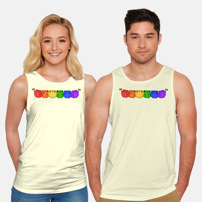 Rainbow Frogs-Unisex-Basic-Tank-kosmicsatellite