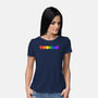 Rainbow Frogs-Womens-Basic-Tee-kosmicsatellite