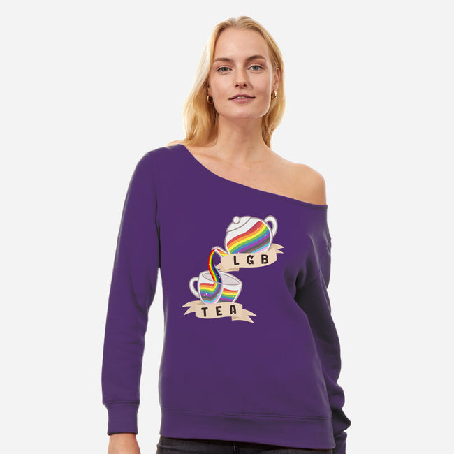 LGB-Tea-Womens-Off Shoulder-Sweatshirt-kosmicsatellite