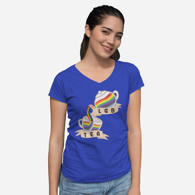 LGB-Tea-Womens-V-Neck-Tee-kosmicsatellite