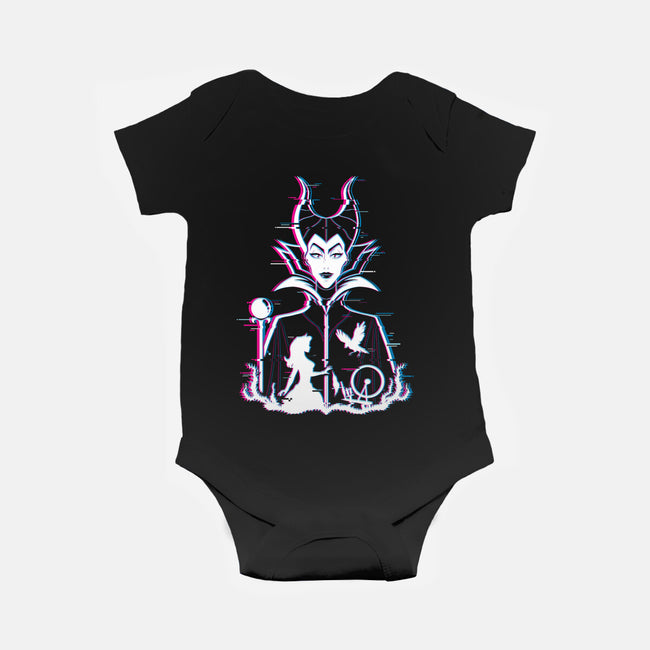 Maleficent Glitched-Baby-Basic-Onesie-danielmorris1993