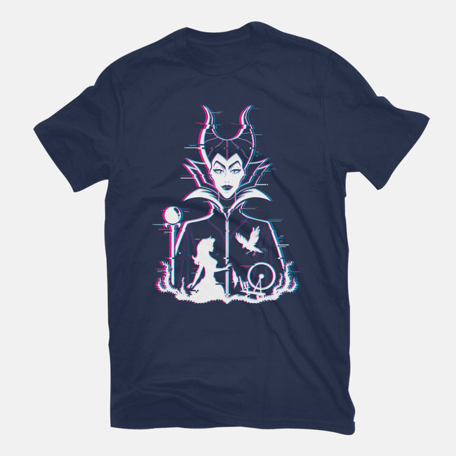 Maleficent Glitched-Womens-Basic-Tee-danielmorris1993