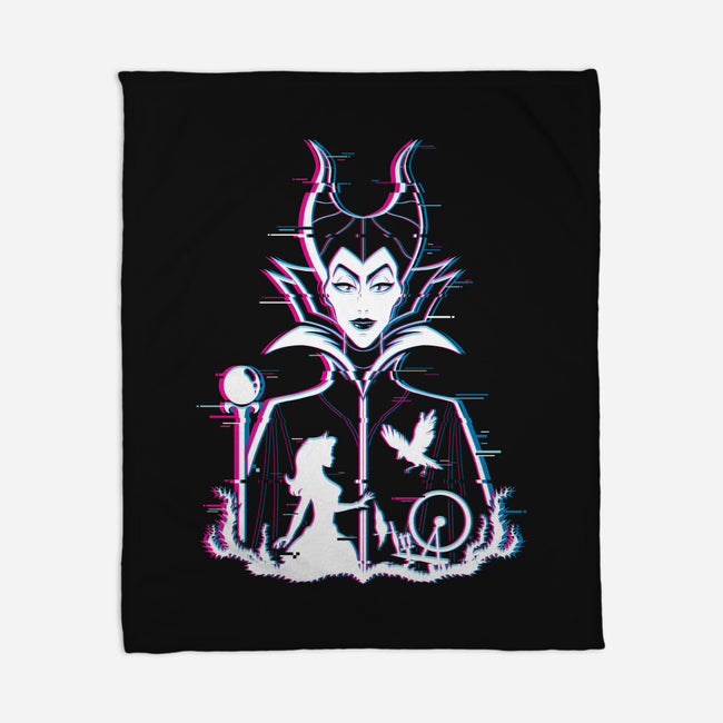 Maleficent Glitched-None-Fleece-Blanket-danielmorris1993