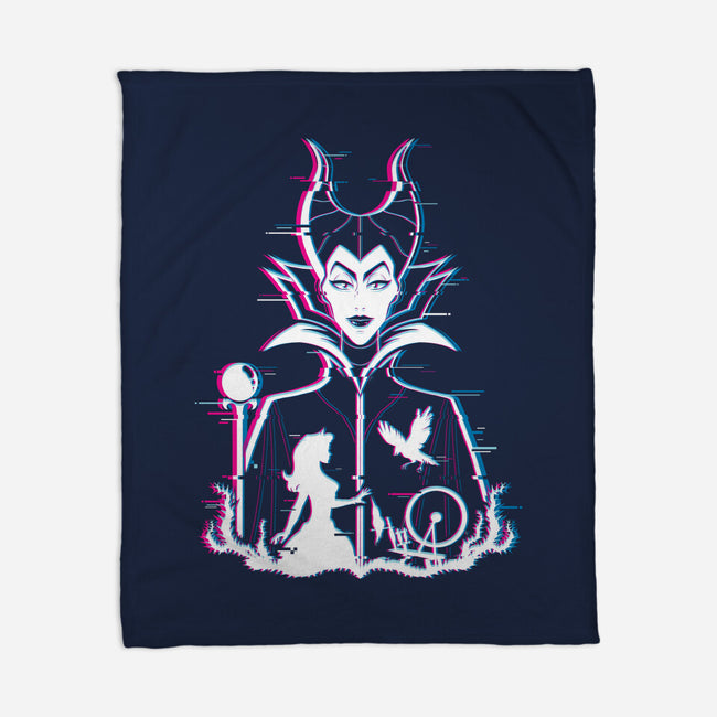 Maleficent Glitched-None-Fleece-Blanket-danielmorris1993