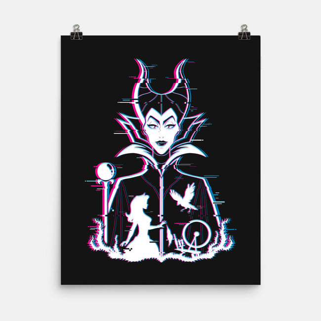 Maleficent Glitched-None-Matte-Poster-danielmorris1993