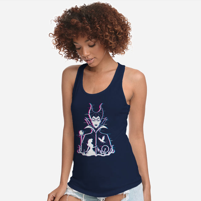 Maleficent Glitched-Womens-Racerback-Tank-danielmorris1993