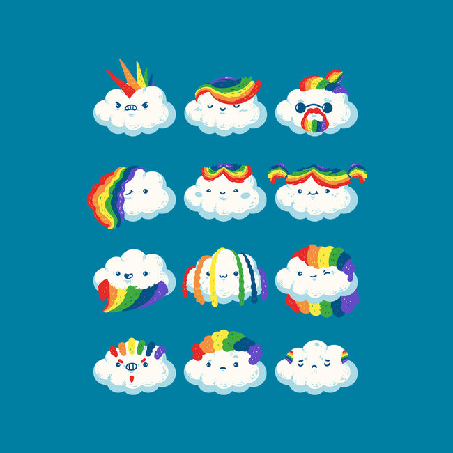 Hairy Clouds-None-Glossy-Sticker-demonigote