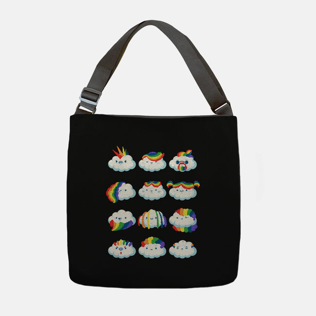 Hairy Clouds-None-Adjustable Tote-Bag-demonigote