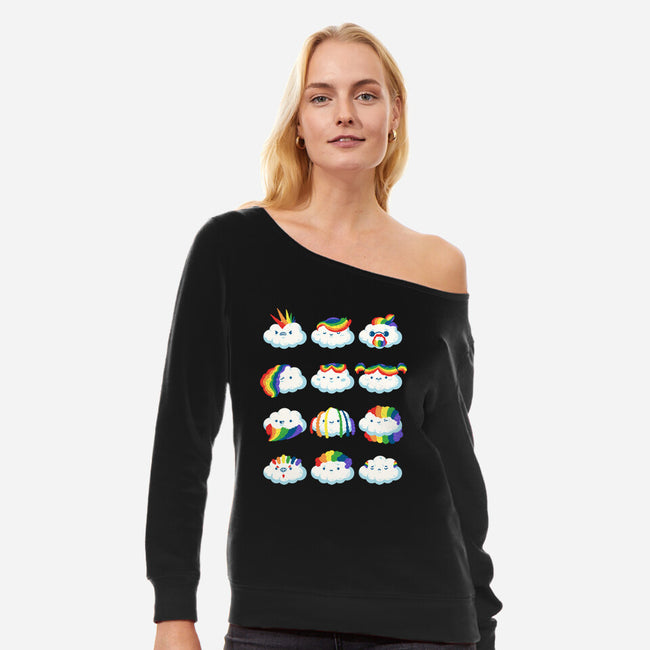 Hairy Clouds-Womens-Off Shoulder-Sweatshirt-demonigote