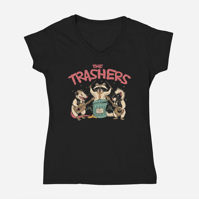 The Trashers-Womens-V-Neck-Tee-vp021