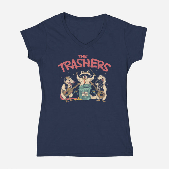 The Trashers-Womens-V-Neck-Tee-vp021