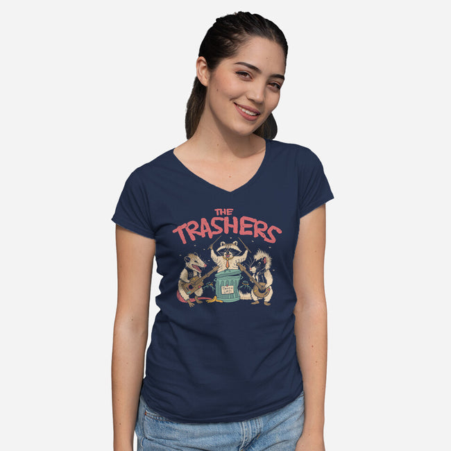 The Trashers-Womens-V-Neck-Tee-vp021