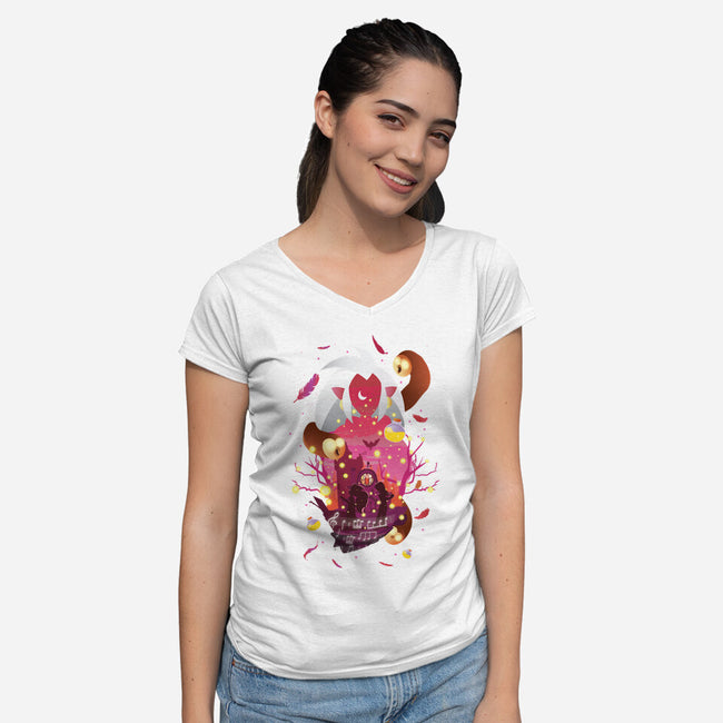 Requiem Of The Witch-Womens-V-Neck-Tee-SwensonaDesigns