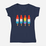 Summer Pride-Womens-V-Neck-Tee-kg07